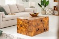 Stolik kawowy z naturalnego drewna tekowego Square 90