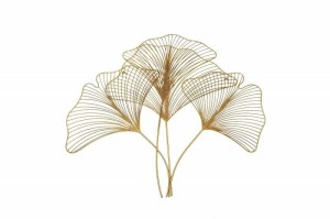 Dekoracja ścienna złota Ginkgo