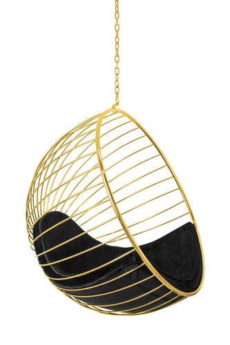 Fotel wiszący Gabbia czarny 