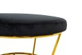 Złoty fotel glamour Gabbia z podnóżkiem