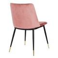Welurowe krzesło Diego brudny róż
