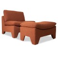 Fotel RETRO boucle ceglany HK Living