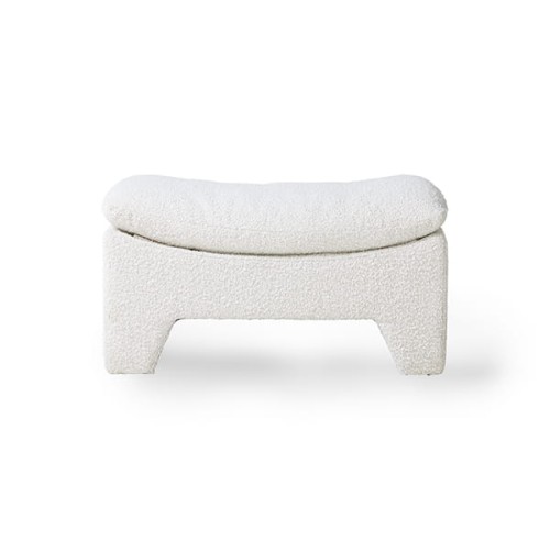 Podnóżek RETRO boucle kremowy