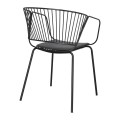 Czarne krzesło Golig metal malowany proszkowo