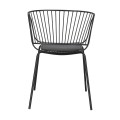 Czarne krzesło Golig metal malowany proszkowo