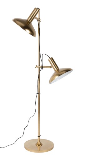 Podwójna mosiężna lampa podłogowa Karish Dutchbone