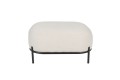 Podnóżek Polly Ivory Teddy boucle White Label Living