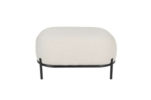 Podnóżek Polly Ivory Teddy boucle White Label Living