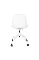 Nowoczesne krzesło obrotowe białe boucle na kółkach Albert Kuip