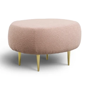 Szeroka pufa boulce na złotych nóżkach Lotta