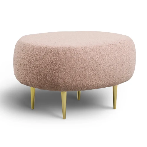 Szeroka pufa boulce na złotych nóżkach Lotta