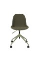 Nowoczesne krzesło obrotowe na kółkach Alber Kuip zielone boucle