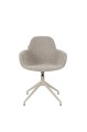 Nowoczesne krzesło obrotowe z podłokietnikami Albert Kuip taupe boucle