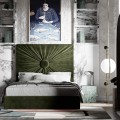 Łóżko tapicerowane z designerskim wezgłowiem Object No 1
