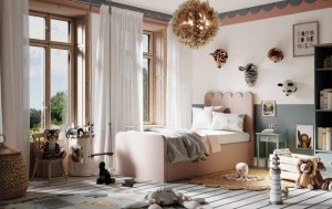 Młodzieżowe łóżko tapicerowane Poppi