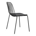 Metalowe czarne krzesło Willy
