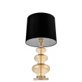 Szklana lampa nocna czarno-złota Briston
