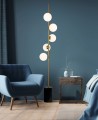Mosiężna lampa podłogowa granitowa podstawa Fredica W5