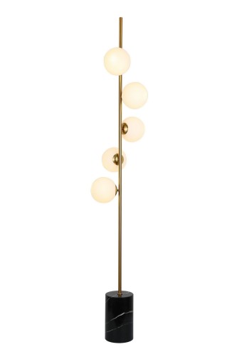 Mosiężna lampa podłogowa granitowa podstawa Fredica W5