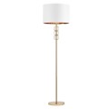 Elegancka lampa podłogowa biało-mosiężna Azzaria