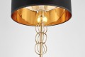 Elegancka lampa podłogowa czarno-mosiężna Azzaria