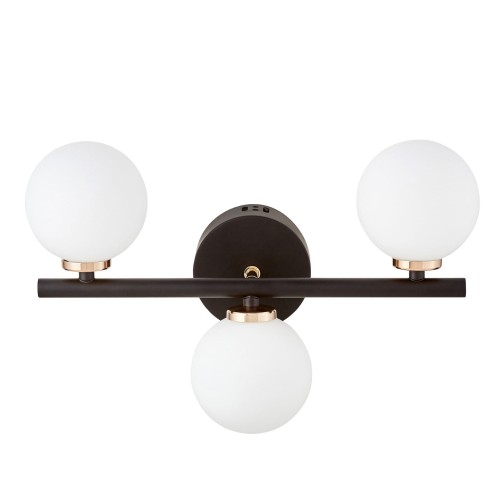 Nowoczesny kinkiet Marsiada czarno-złoty W3