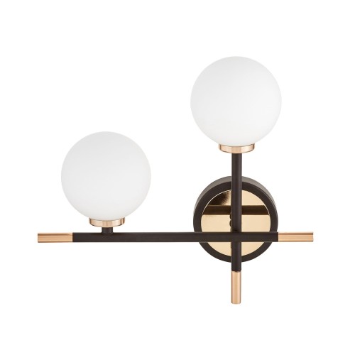 Nowoczesny kinkiet czarno-złoty Marsiada Neo