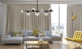 Nowoczesna czarna lampa Fredica W7 przezroczyste klosze