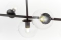 Nowoczesna czarna lampa Fredica W7 przezroczyste klosze