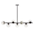 Nowoczesna czarna lampa Fredica W7 przezroczyste klosze