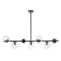 Nowoczesna czarna lampa Fredica W7 przezroczyste klosze