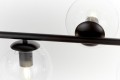 Nowoczesna czarna lampa Fredica W7 przezroczyste klosze
