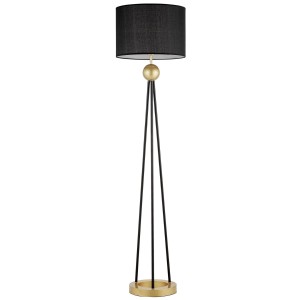 Elegancka lampa podłogowa czarno-złota Belforte