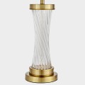 Biało-mosiężna lampa stołowa Villanova Glamour