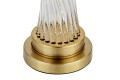 Biało-mosiężna lampa stołowa Villanova Glamour
