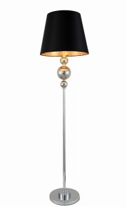 Klasyczna lampa podłogowa czarna Muraneo