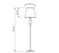 Klasyczna lampa podłogowa czarna Muraneo