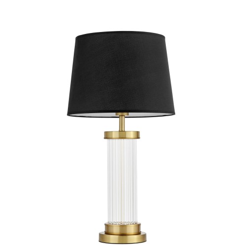 Czarno-mosiężna lampa stołowa La Botte Glamour