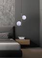 Nowoczesna lampa wisząca białe klosze Filari D15