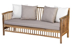 Ławka ogrodowa Bamboo z poduszkami 185 cm