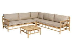 Wypoczynkowy zestaw ogrodowy z poduszkami Bamboo