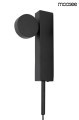 Czarna lampa ścienna Clarid Black Moosee