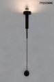 Czarna lampa ścienna Clarid Black Moosee