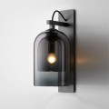 Czarna lampa ścienna Radon