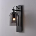 Czarna lampa ścienna Radon