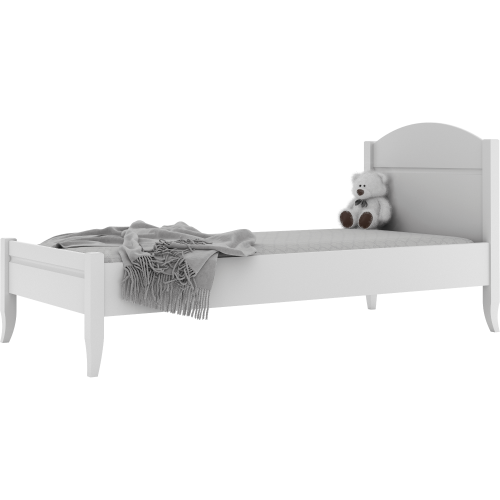 Szare eleganckie łóżko dziecięce 