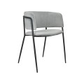 Krzesło Evia szare czarne nogi