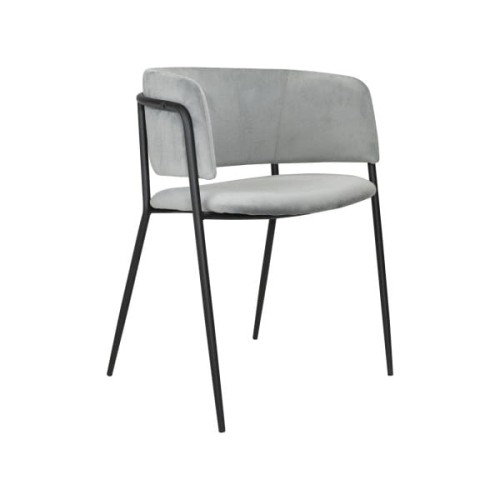 Krzesło Evia szare czarne nogi