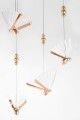 Lampa wisząca Butterfly Disc 5 różowe złoto