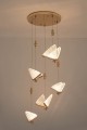 Lampa wisząca Butterfly Disc 5 różowe złoto